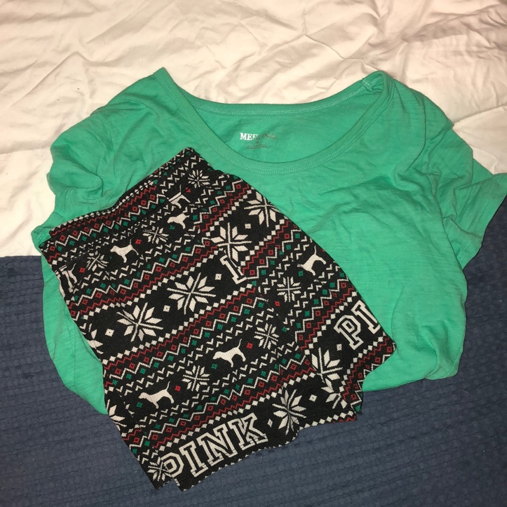 VS pink pajama shorts with top!